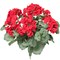 18" Red Geranium Bush 7 Silk Blooms & Green Foliage Realistic Artificial Plant for Home & Patio